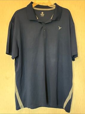 Old Navy Men’s Navy Polo with Light Gray side stripes NWOT